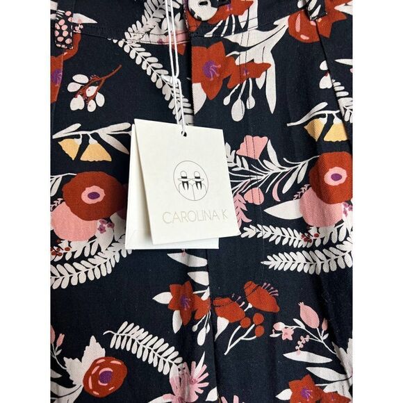 Carolina K Alicia Floral High Waisted Gaucho Pants NWT Sz. S - Picture 9 of 13